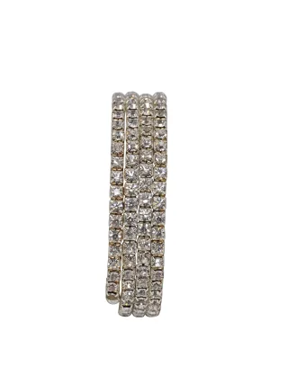Steuer Modeschmuck Armreif Gedrehter Strassarmreif silberfarben