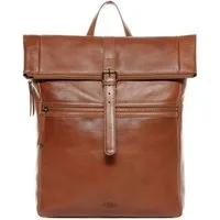 SID & VAIN Rucksack »LEVI«, Tagesrucksack 15,4 Zoll echt Leder Herren, Rucksack, backpack braun
