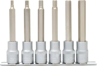 KS Tools 1/2" Bit-Stecknuss-Satz Innensechskant, lang, 6-tlg - 911.1336