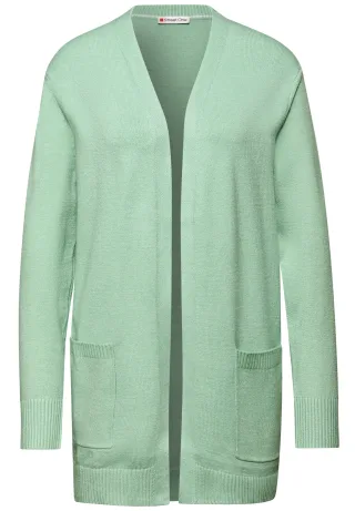 Street One - Offener Cosy Cardigan serene green mel. - Gr. - 36