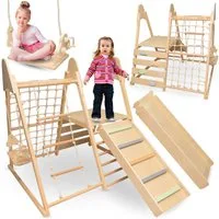 Mamabrum Lernspielzeug Mamabrum 5-in-1 Holzspielplatz für Kinder