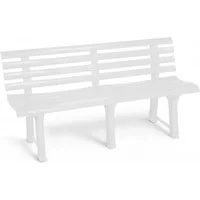 Spetebo Gartenbank Kunststoff Gartenbank 3-Sitzer 145 x 74 cm (Stück, 1-St., Anzahl), 200 kg Belastbarkeit