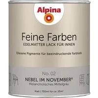 Alpina Lack Melancholisches Mittelgrau No. 2, hoch deckend, schnell trocknend