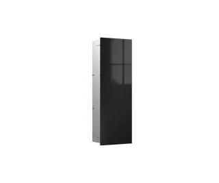 emco Schrankmodul asis pure mit Glasfront Türanschlag links, Unterputz, 730 mm, schwarz, 975527506 975527506