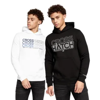 Crosshatch - "Englow" Kapuzenpullover für Herren (2er-Pack) (Schwarz/Weiß)