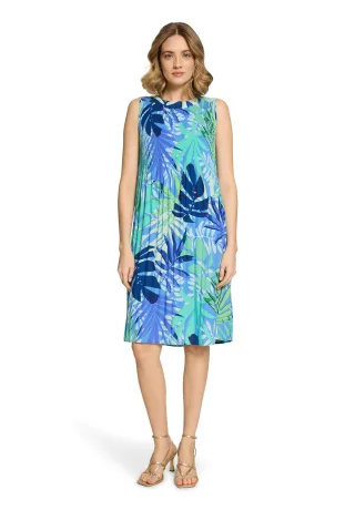 Betty Barclay - Plisseekleid Blau/Grün - Gr. - 44