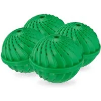 relaxdays Wäschekugel Grüner Waschball 4er Set
