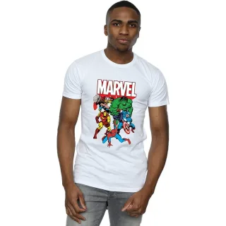 Marvel - "Hero Group" T-Shirt für Herren (Weiß)