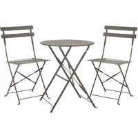 SVITA Balkonset BERLIN, (Set, 3-tlg., Bistro-Set), Tisch mit 2 Stühlen, Klappbar, Pflegeleicht, Witterungsbeständig