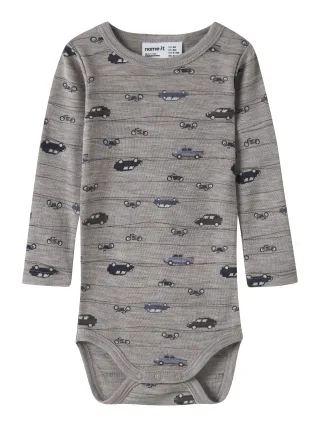 NAME IT - NBMWANG WOOL RIB LS BODY AOP NOOS - Gr. - 62