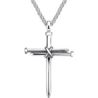Firetti Kette mit Anhänger Schmuck Geschenk Edelstahl Halsschmuck Halskette Venezianerkette Kreuz