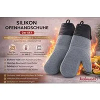 kochmaster Hitzeschutzhandschuhe kochmaster Silikon Ofenhandschuhe 2er Set – Hitzebeständig