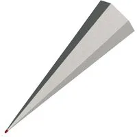 Roth Schultüte Rohling, 85 cm, eckig, ohne Verschluss, Zuckertüte zum Basteln