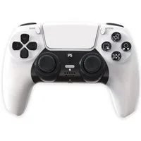 Wigento Wireless Gaming Controller für PS5 mit Hall Effekt Dual Vibration Weiß PlayStation 5-Controller (Hall Effekt, 6 Achsen Gyroskop, Dual Vibration)
