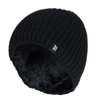 Heat Holders - Herren Fleece gefüttert Thermal Winter gestrickt Beanie Hut
