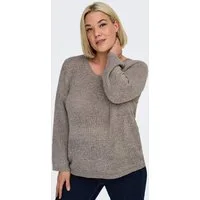 ONLY CARMAKOMA V-Ausschnitt-Pullover CARGEENA L/S V-NECK KNT NOOS