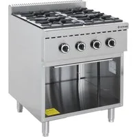 GastroHero Dönergrill Gasherd 4 Brenner 28,8 kW Edelstahl Gastro Standherd, 28800 W