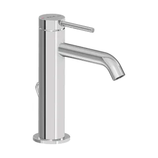 VitrA Minimax Round Einhebel-Waschtischmischer mit Ablaufgarnitur Höhe 20 cm Chrom,A43533EXP A43533EXP