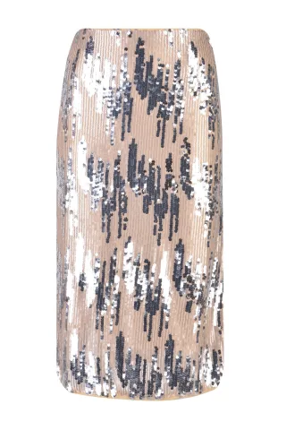 Milano Italy - straight sequin skirt with zipper champagner - Gr. - 40