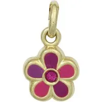 JOBO Blumenanhänger Anhänger Blume, 333 Gold mit einem Glasstein