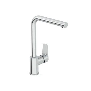 VitrA Flow Square Einhebel-Spültischmischer Niederdruck Höhe 32 cm mit schwenkbarem Chrom,A43397EXP A43397EXP