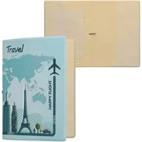 kwmobile Etui Reisepass Kunststoff Schutzhülle Ausweis Hülle Impfpass Schutz, Cover Reisepasshülle Ausweishülle in Guten Flug Design