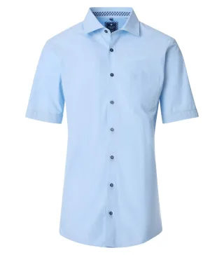 REDMOND - Freizeithemd Kurzarm blau - Gr. - 4XL