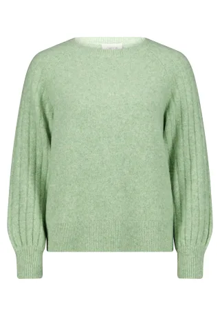 CARTOON - Strickpullover Green Melange - Gr. - 38