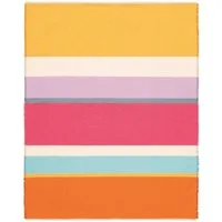 Plaid Plaid Summer, Biederlack, sommerliches Plaid mit Fransen