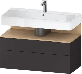 Duravit Qatego Waschtischunterbau wandhängend Graphit Supermatt 990x470x590 mm - QA4395030800010 QA4395030800010