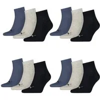 PUMA Kurzsocken Bequeme Quarter Socken aus Baumwollmischung (12-Paar)