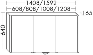 Burgbad Sp.-Schr.bel T. 640x1008x165 bel Thermo, SPWG100PN089 SPWG100PN089