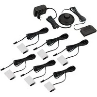 SEBSON Aufbauleuchte LED Vitrinenbeleuchtung 6er Set 12V - Glaskantenbeleuchtung warmweiß