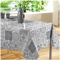 Sanixa Tischdecke Outdoor vers. Farben 140x240 cm Tischtuch PVC Gartentisch (Tischdekoration Tischwäsche Balkon Terrasse, waschbar Wachstischtuch Tafeltuch), abwischbar modern gemustert Regenfest