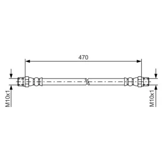 Bosch Bremsschlauch hinten Mercedes Sprinter T1 T1/Tn T2/Ln1 Vario