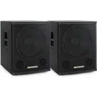 Pronomic SA-15 SUB Aktiv Subwoofer - 2x 15" Speaker mit Bassreflex-Öffnungen Subwoofer (keine Netzwerkstandard, 700 W, max. SPL: 128 dB - 35mm-Flansch)