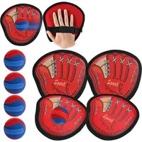Flintry Spielzeug-Gartenset Wurf- und Fangspiel Set mit Klettbällen, mit 4 Handtellern & Ball, Outdoor Strand Garten Pool Spielzeug, Geschenk ab 3 Jahren