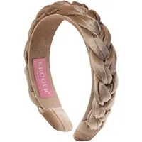 Krüger Haarreif Samt-Haarreif geflochten beige