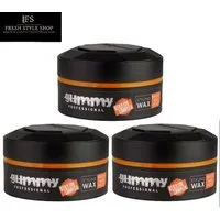 Gummy Professional Haarwachs 3x Haarstyling Wax Hair Wax Bright Max Hold 150ml, 3-tlg.