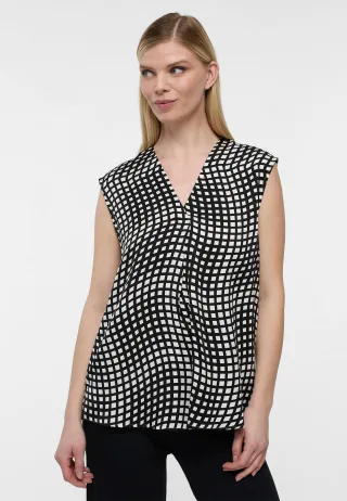 ETERNA - Bluse Viskose ohne Arm schwarz - Gr. - 42/ohne Ärmel