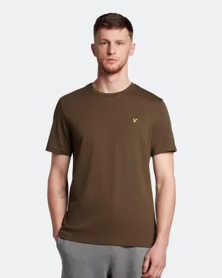 Lyle & Scott Einfarbiges T-Shirt in Olive