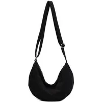 ITALYSHOP24 Schultertasche Damen Halbmond Tasche aus Cord Body Bag Umhängetasche CrossOver Urlaub, Crossbody Runde Cordtasche MOON Brust Slingtasche Freizeit Unisex Bag