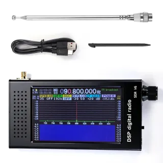 DeepSDR V6 High Performance DSP Digital Receiver 4.3 Inch IPS Touchscreen 192kHz Spectrum Display Multimode CW AM SSB FM