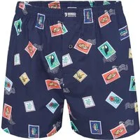 HAPPY SHORTS Boxershorts Happy Shorts Herren american Boxer Boxershorts Webboxer Briefmarken (1-St)