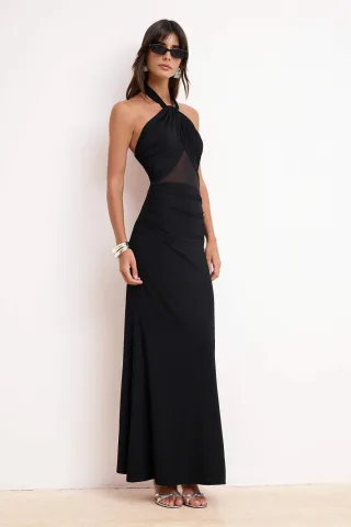 Damen-Maxikleid, ärmellos, flach, für Abschlussball/Abendveranstaltung & Ball
