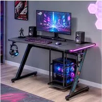 MY SIT Schreibtisch Gaming Tisch Gizmo mit Farbwechsel LED Beleuchtung