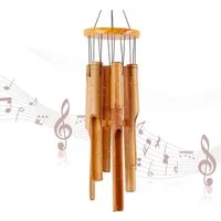 FOUORTUNATE-BEE Windspiel 32 Zoll Bambus-Windspiel für Garten, Terrasse & Zuhause (1 St), Windspiel für Innen- und Außenbereich, dekorativ & vielseitig