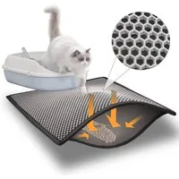 Ledander Katzenecktoilette Katzenklo Matte, Katzenstreu Katzenklo Vorleger Unterleger Waben