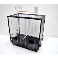 Ollesch Vogelkäfig Großer Vogelkäfig Wellensittich Kanarien Großsittich mit Freisitz