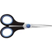 WESTCOTT Universalschere 00 Schere Easy Grip Linkshand rostfrei gerade symmetrisch blau/schwarz